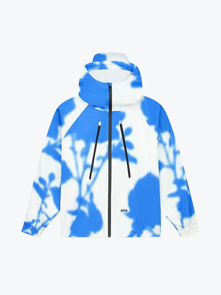 ARTE ANTWERP  BLUE FLOWER TECH JACKET WHITE/BLUE  JASSEN  HEREN