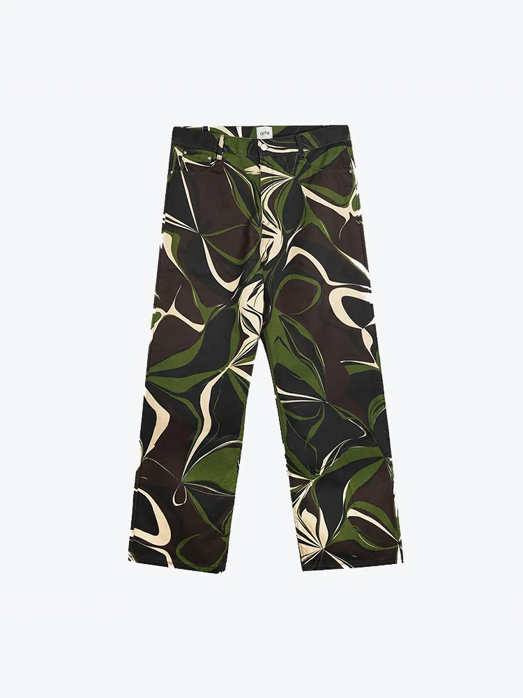 ARTE ANTWERP  CAMO ALL OVER PRINT PANTS CAMO  BROEKEN  HEREN