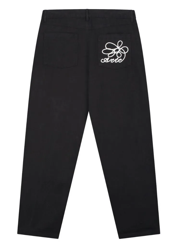 Arte Antwerp Embroidery Pocket Pants Zwart 
