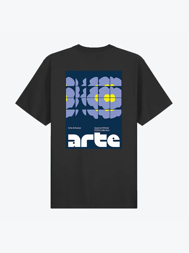 ARTE ANTWERP  FLOWER BACK PRINT TSHIRT BLACK  TSHIRTS  HEREN