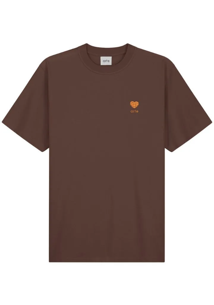 ARTE ANTWERP HEART LOGO TSHIRT BRUIN 