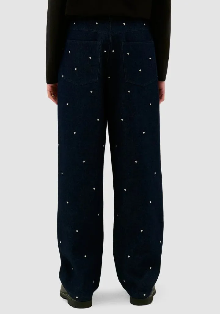 Arte Antwerp Loose Heart Pants Blauw donker 
