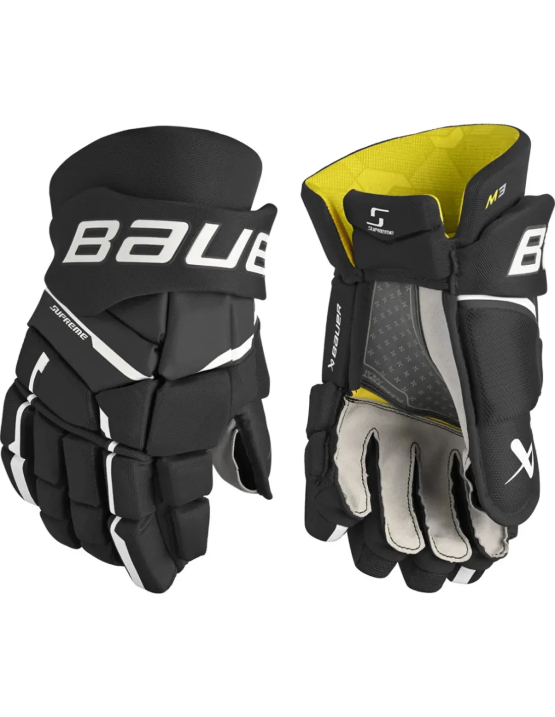 Bauer HG Supreme M3 IJshockey Handschoenen Zwart / Wit (Senior)