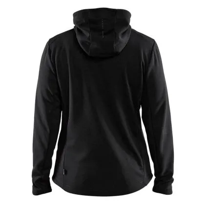 DAMES HOODIE MET HELE RITS 3542/2526/9900  ZWART  L