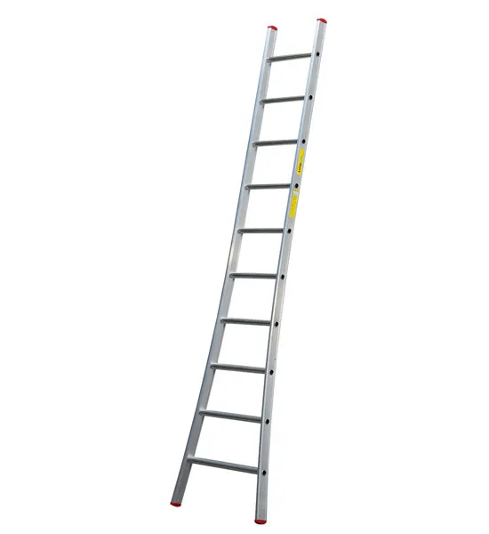 Enkele ladder SuperPro met uitgebogen ladderbomen 10 sporten   lengte 275 cm