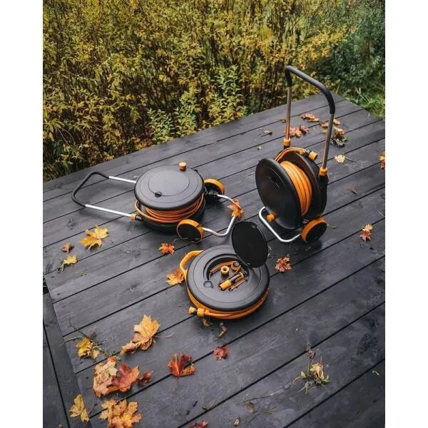 Fiskars slanghaspel L op wielen incl. 30 m tuinslang