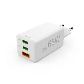 Hama Snellader 2x USB-C PD 1x USB-A QC Mini-oplader 65W Wit