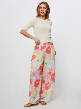 Poppy Field Jane, viscose trousers with print