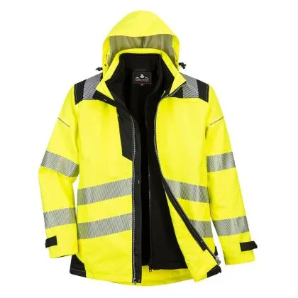 PW365  PW3 HIVIS 3IN1 JACK  GEEL/ZWART  XXL