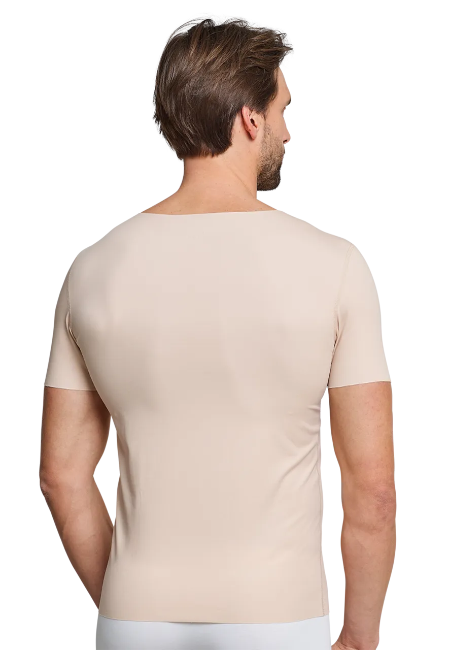 SCHIESSER LASER CUT TSHIRT (1PACK), HEREN SHIRT KORTE MOUWEN CLAYKLEURIG