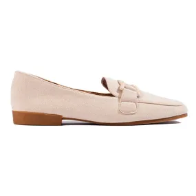 Shelovet suède beige loafers voor dames