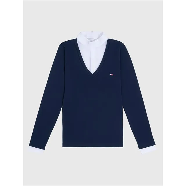 SHOWSHIRT TOMMY HILFIGER MONTANA 2IN1 DONKERBLAUW