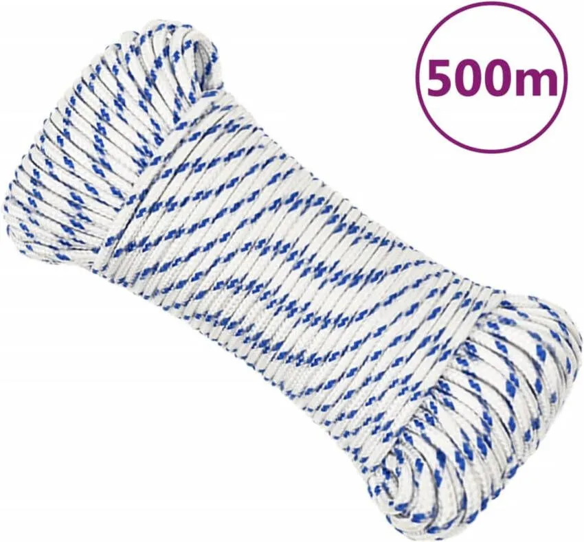 VidaXL Boot Touw 4 Mm 500 Polypropyleen Wit