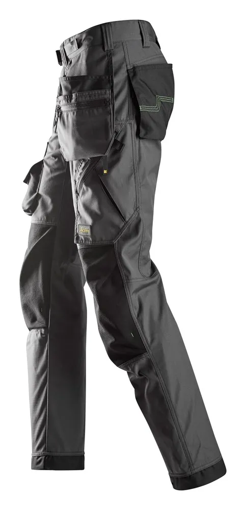 VLOERLEGGERSBROEK FLEXIWORK MET HOLSTERZAKKEN STAALGRIJS/ZWART MAAT 160 69235804160