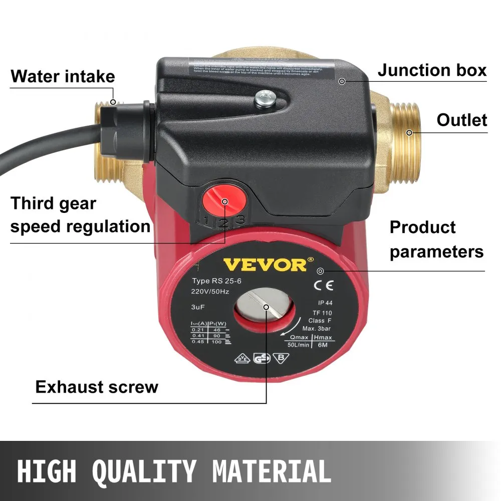 WATERCIRCULATIEPOMP LPS2012100 MESSING SOLAR 3 SPEED CIRCULATIEPOMP