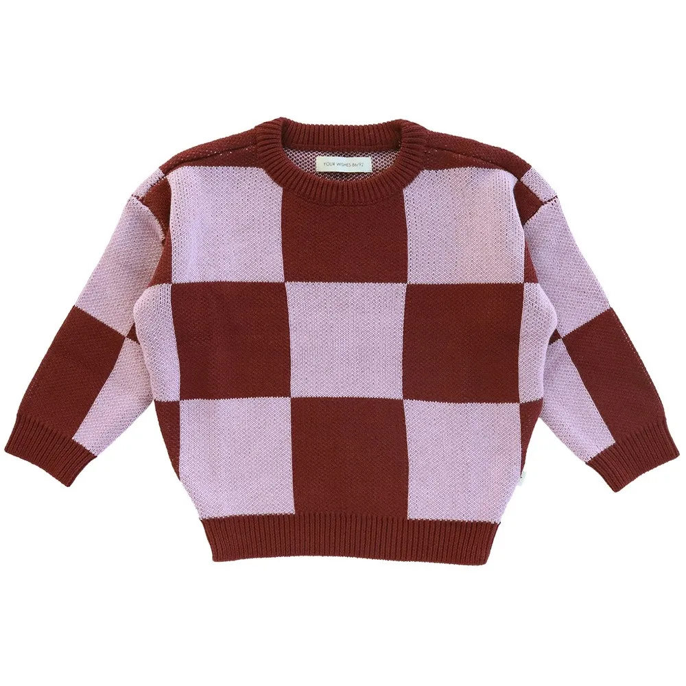   Your Wishes Montana Check Oversized Sweaters Multi